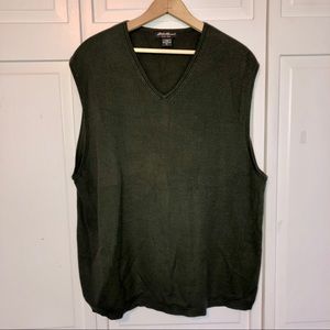 Eddie Bauer Green Sweater Vest Knit XL